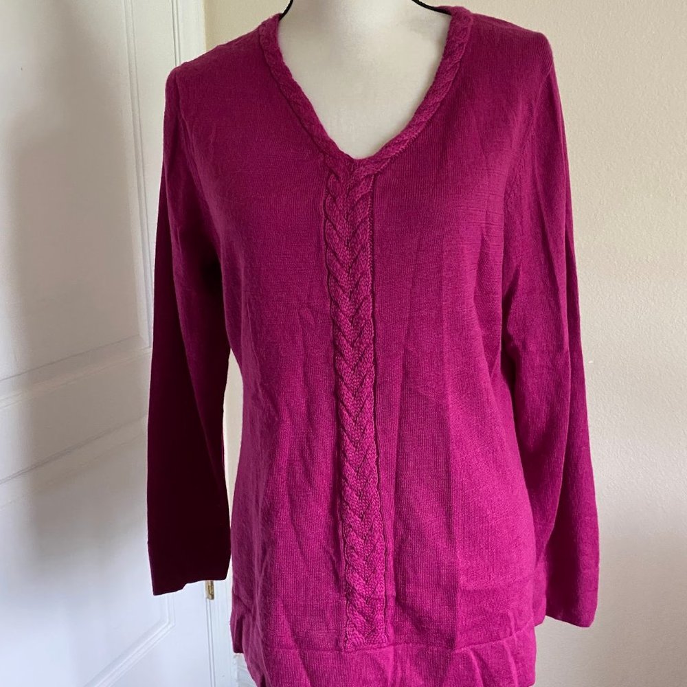 Women's V Neck Vintage Long Sleeve Blouse